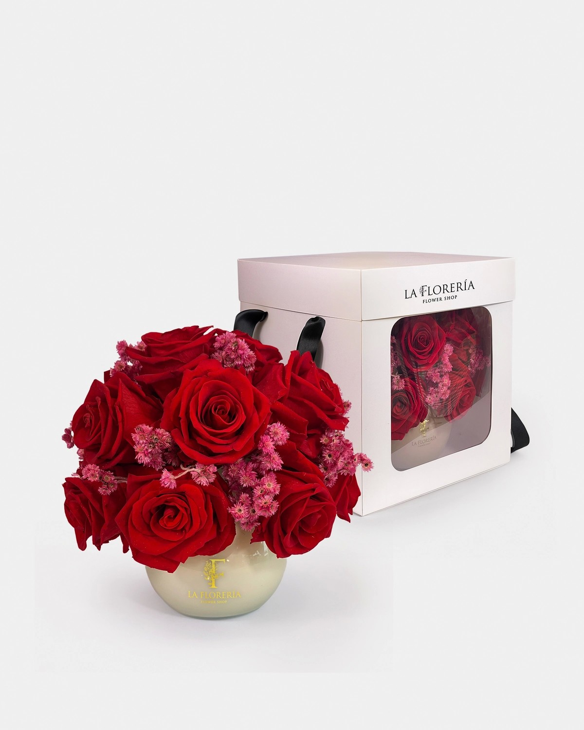 Eternal White Red Box Rosas Eternas